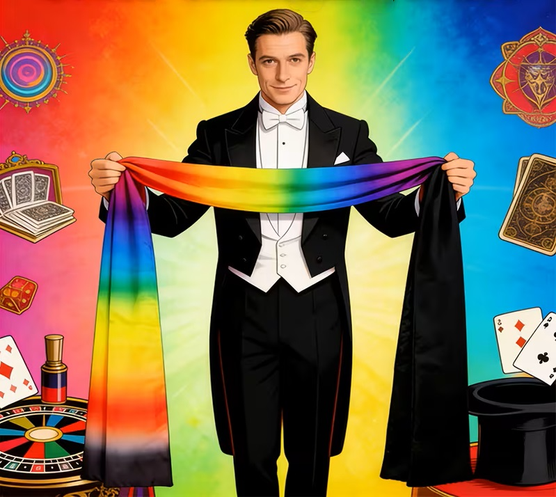 Pañuelo cambio de color (color changing streamer) 1 Pañuelo cambio de color